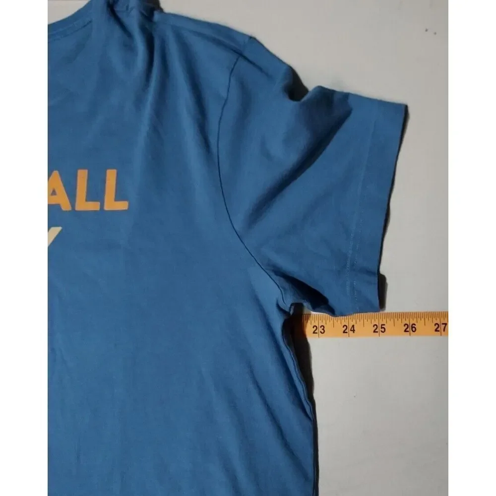 Life Is Good Football Turkey Nap Repeat Thanksgiving T‎ Shirt Mens L Blue NWT